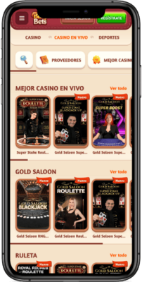 Captura de pantalla de la página del casino BillyBets