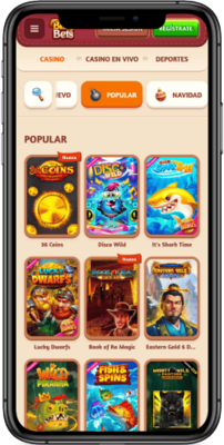 Captura de pantalla de la página del casino BillyBets