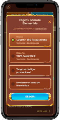 Captura de pantalla móvil de los pasos de registro