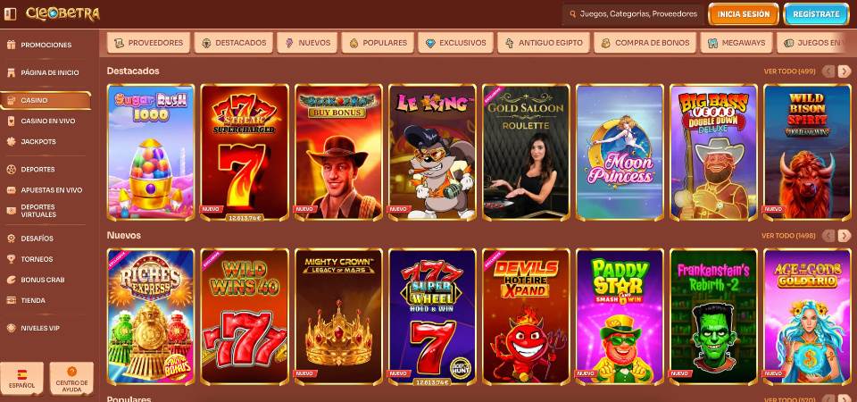 Juegos y Proveedores de Software en Cleobetra