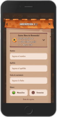 Captura de pantalla móvil de los pasos de registro 3