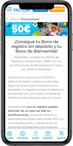 Pastón – bono sin depósito 50€