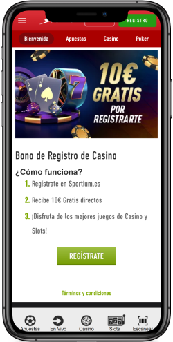 Sportium Casino – 10 € de bono