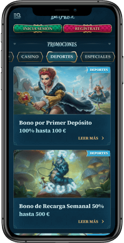 Captura de pantalla de la página promocional de BetAlice