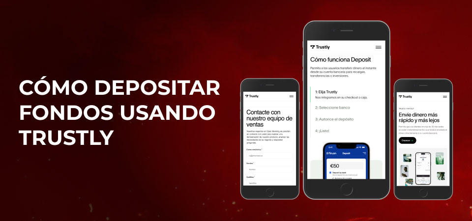 Cómo depositar fondos usando Trustly