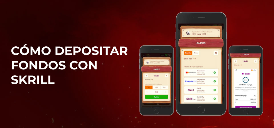 Imagen con depósitos Skrill