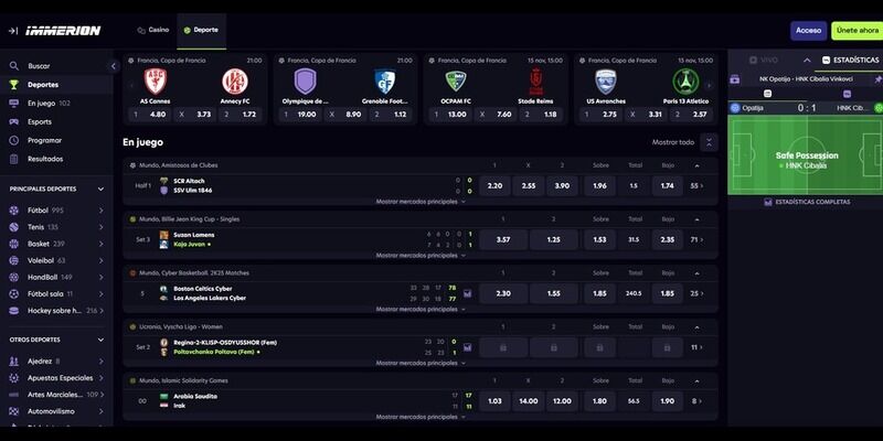 Página principal de Immerion