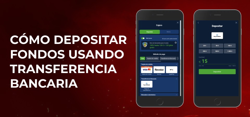 Gráfico para el bloque cómo depositar fondos mediante transferencia bancaria