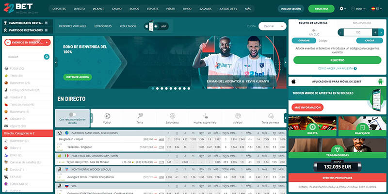 22Bet: la mejor alternativa para pagos con ETH y BTC, licencia de Curazao