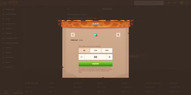 MEJOR CASA DE APUESTAS QUE ACEPTA TETHER: STONEVEGAS
