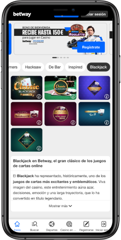 Betway: Mejor bono de bienvenida para blackjack