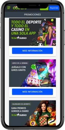Captura de pantalla móvil de la oferta de bienvenida del casino Codere