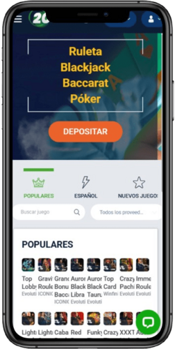 Captura de pantalla de la página del casino de la casa de apuestas 20Bet