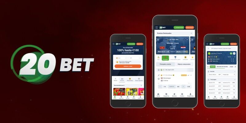 Captura de pantalla de la versión de la aplicación de 20Bet