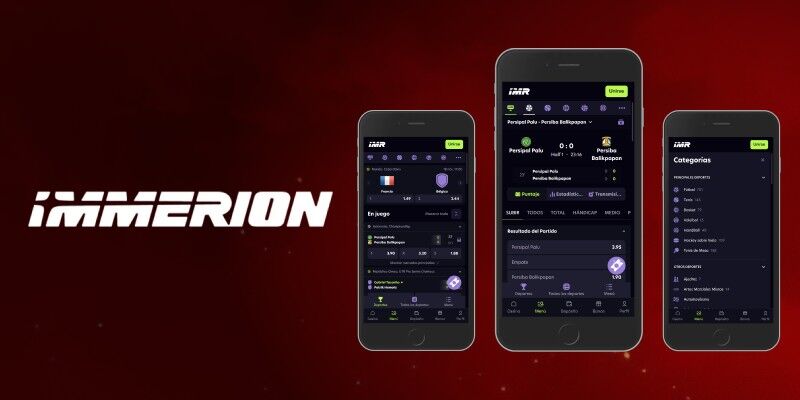 Captura de pantalla de la versión de la aplicación de Immerion