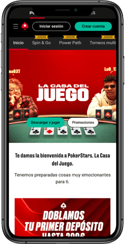 Imagen de la página de póquer en PokerStars