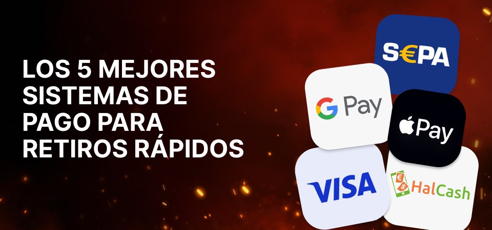 Gráficos para la sección Los 5 mejores sistemas de pago para retiros rápidos