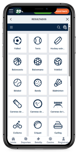 captura de pantalla de la página de resultados