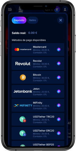 Cómo realizar un depósito en la aplicación Boomerang-Bet