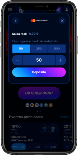 Cómo realizar un depósito en la aplicación Boomerang-Bet 2