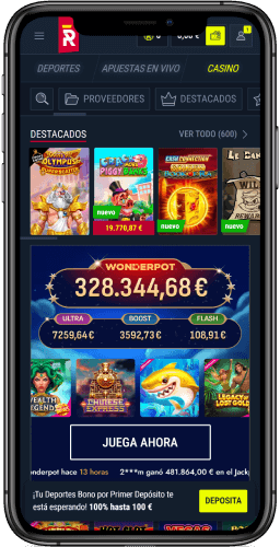 Imagen de página del casino en Rabona