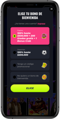 Captura de pantalla móvil de los pasos de registro