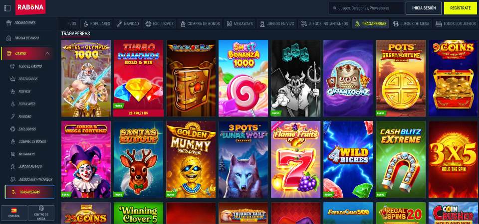 Slots (Tragamonedas) en Rabona