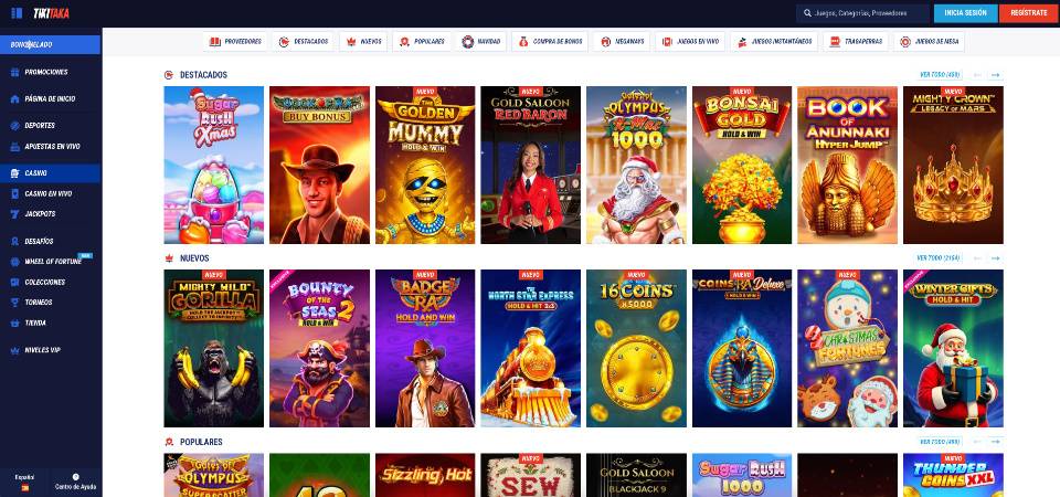 Resumen breve de la reseña de Tikitaka casino