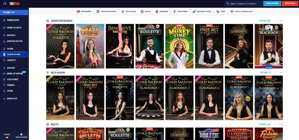 Casino en Vivo en Tikitaka