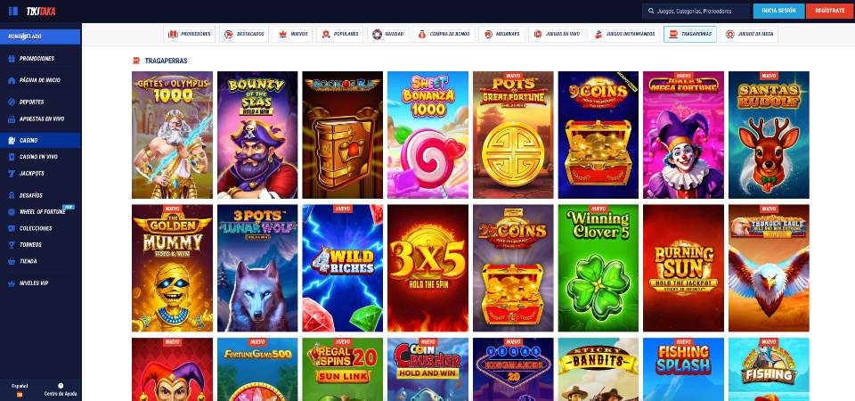 Slots (Tragamonedas) en Tikitaka