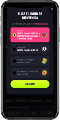 Captura de pantalla móvil de los pasos de registro