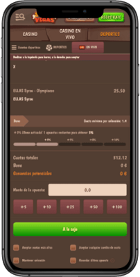 Captura de pantalla del Cash Out