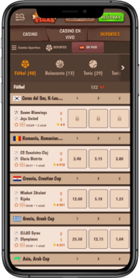 Captura de pantalla del creador de apuestas