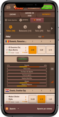 Captura de pantalla de cuotas mejoradas