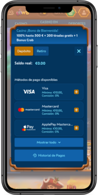 Captura de pantalla móvil Winbay de registro 3