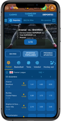 Captura de pantalla de apuestas deportivas Winbay