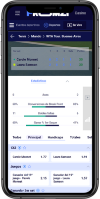Captura de pantalla de un evento deportivo