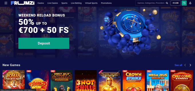 captura de pantalla de la página de inicio de Frumzi